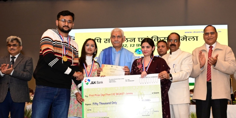 Lieutenant Governor inaugurates Agriculture Summit and Kisan Mela at SKUAST, Jammu