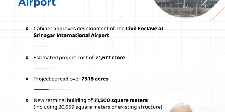 Cabinet approves major expansion of Civil Enclave at Srinagar International Airport