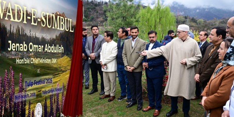 CM Omar Abdullah inaugurates Tulip Festival–2026 in Srinagar