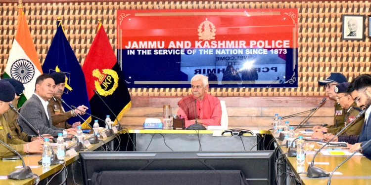 Lieutenant Governor reviews law & order situation at a high-level meeting at PCR Kashmir