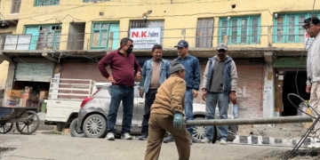 LG Ladakh’s Directions Spur Major Drive to Remove Unnecessary Poles, Wires in Kargil Bazaar