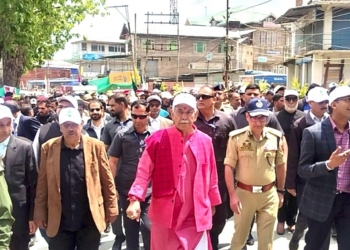 Lieutenant Governor Joins Mega Padyatra in Budgam, Pledges Sweeping Action Against Drug Smugglers
