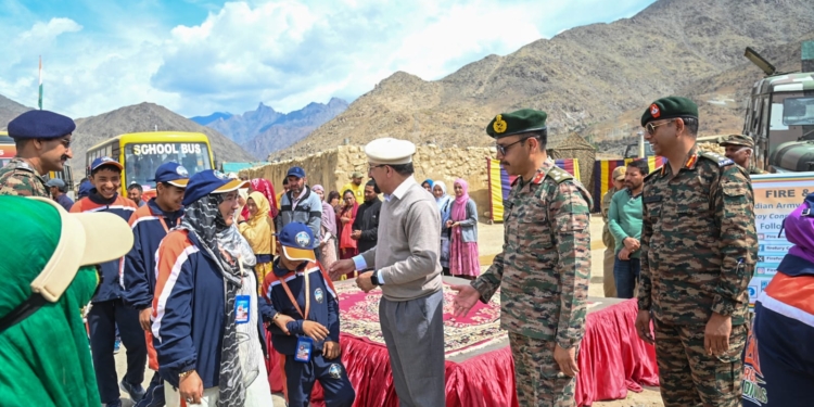 CEC Kargil Attends Flag-In Ceremony of National Integration Tour at Helipad Kargil
