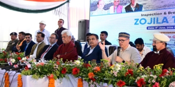 CM Omar Abdullah, Union Minister Nitin Gadkari jointly inspect progress of Zojila Tunnel project