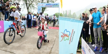 CM Omar Abdullah flags off Cyclothon on World Bicycle Day, launches Jammu Cyclothon campaign