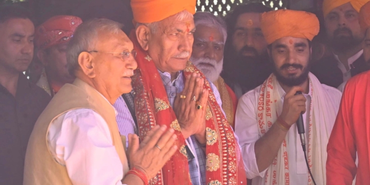 Lieutenant Governor pays obeisance at Mata Kheer Bhawani Temple on Jyeshtha Ashtami; prays for peace, prosperity and well-being of all
