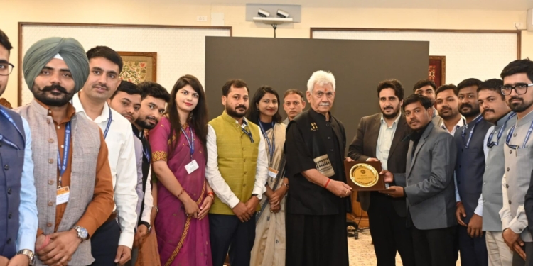 IIS Officer Trainees call on LG Manoj Sinha