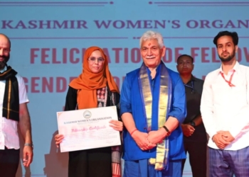 Lieutenant Governor Felicitates recipients of Kashmir Women’s Organization Fellowship
