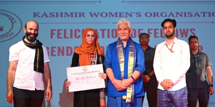 Lieutenant Governor Felicitates recipients of Kashmir Women’s Organization Fellowship