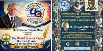 Odisha Literary Figure Dr. Prasana Kumar Dalai Honoured with World Honoris Causa
