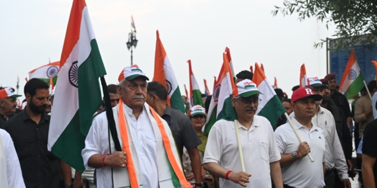 Lieutenant Governor Joins Tiranga Yatra, Says 21st Century Belongs to Bharat