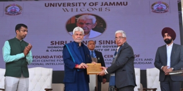 Lieutenant Governor Lays Foundation Stone of Kashmir Chapter of Centre for Regional Studies, Culture, Dialects and Emotional Intelligence of University of Jammu